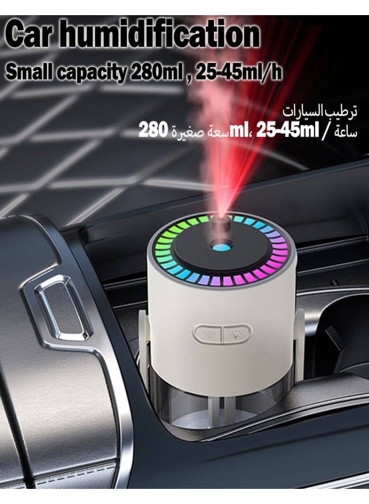 SOGAR SHAMO Starlight Rotating Desktop Humidifier - 360 ° Night Light Air Moisturizing Cream with RGB Light and Soothing Aromatherapy Function(White) - Image 1